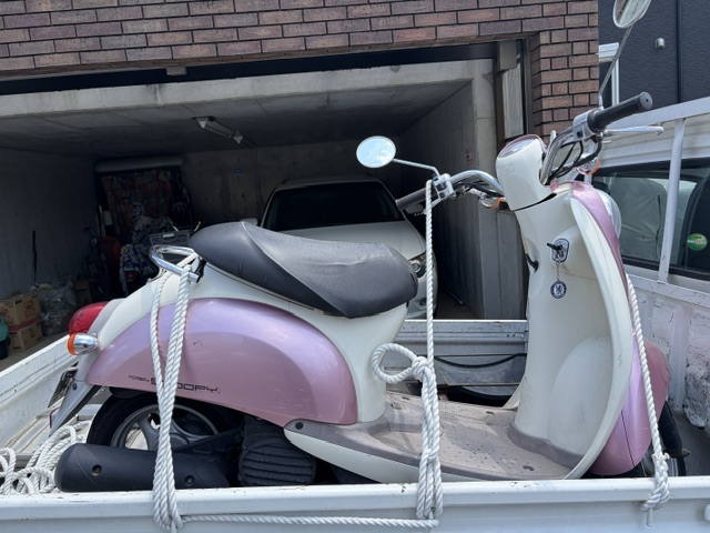 7月20日に神奈川県川崎市多摩区でスクーピーを無料でお引き取り、廃車しました。