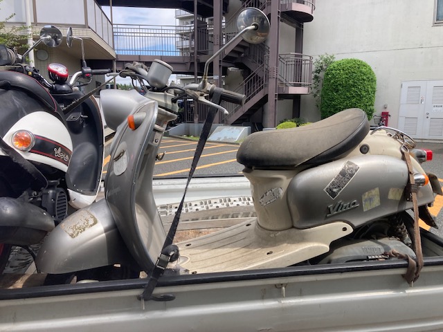 7月11日に神奈川県大和市でビーノを回収処分、廃車しました。